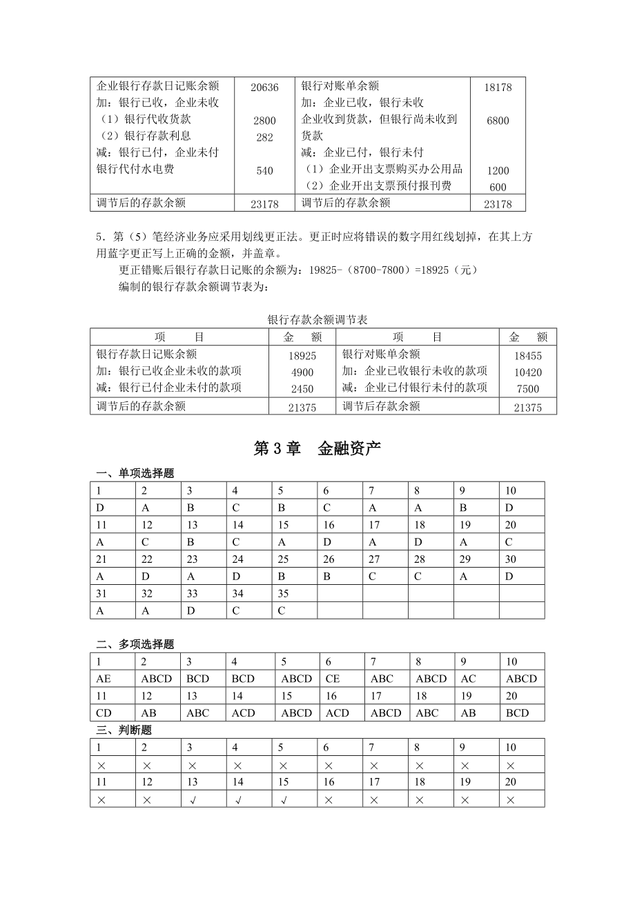 新编财务会计及管理知识训练答案.docx_第3页