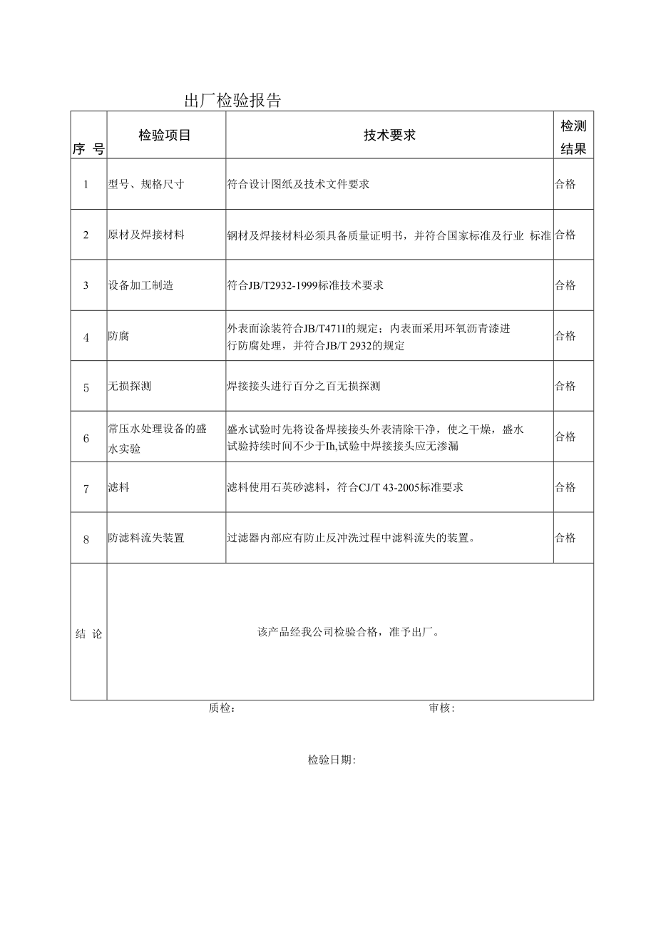 石英砂过滤器出厂检验报告.docx_第3页