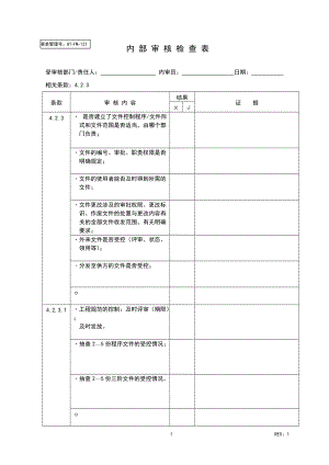 TS16949内审检查表(DOC38页).doc