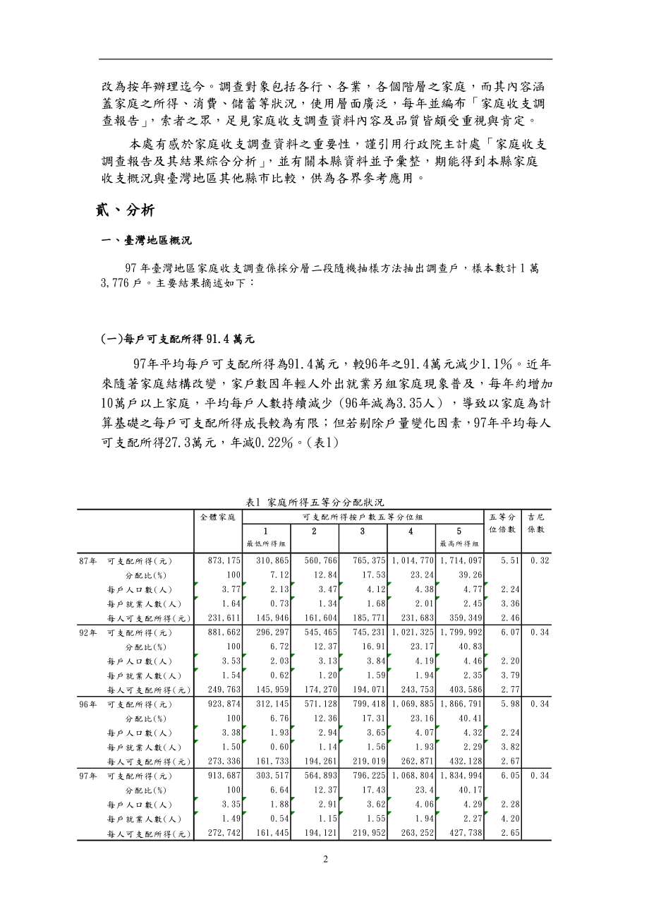 台北县与台湾地区家庭收支分析.docx_第2页