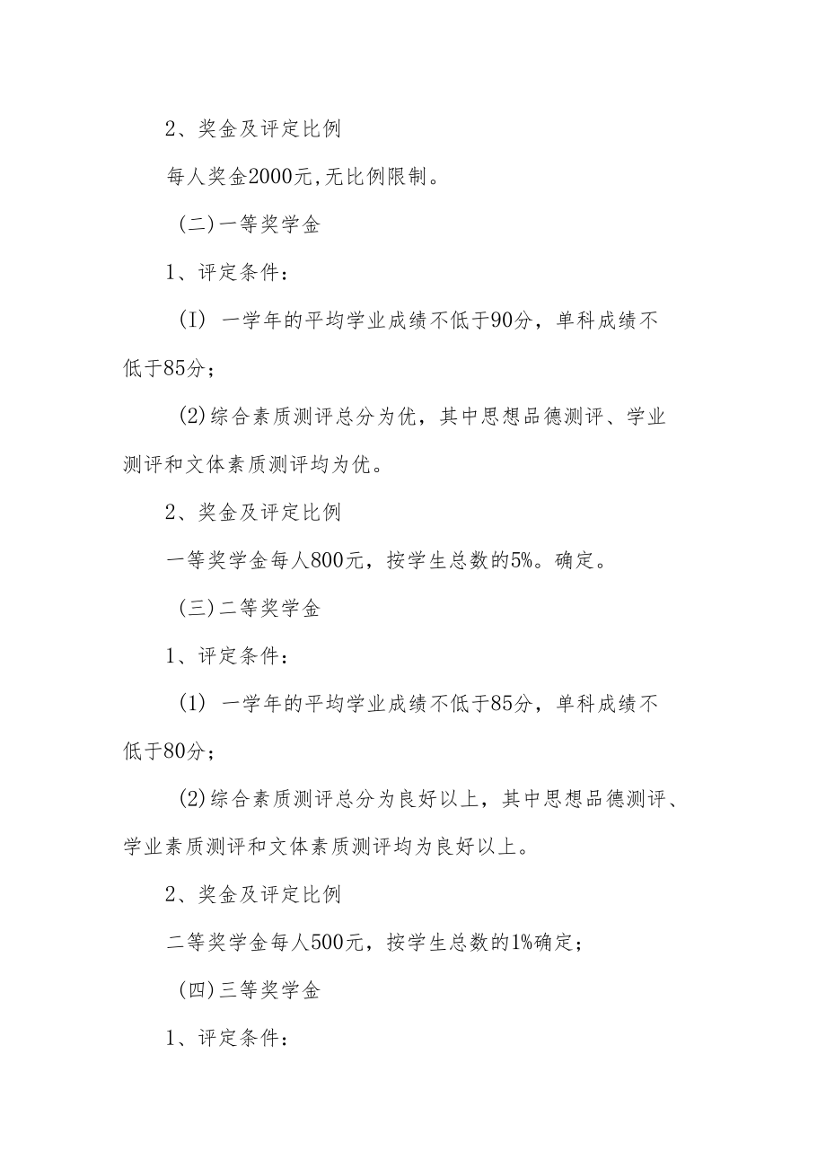 职业学院学生奖学金评选及实施办法.docx_第3页