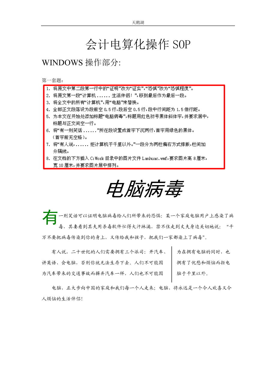 会计电算化操作SOP.docx_第1页