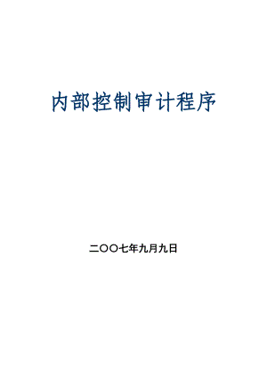 企业内部控制审计程序(doc 144页).docx