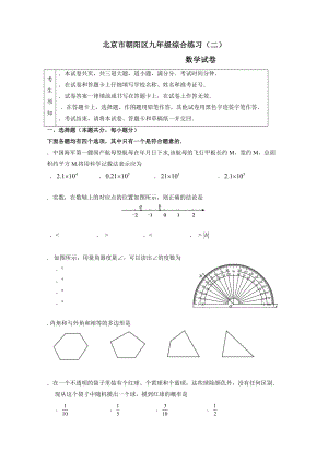 北京市朝阳区九年级综合练习(二).doc