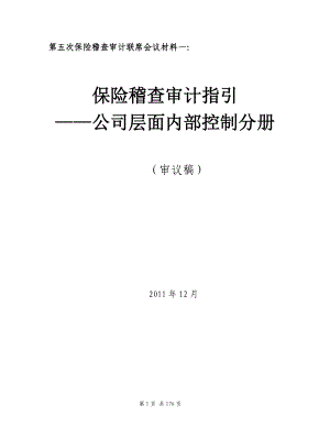 公司层面内控分册-保监会稽核指引.docx