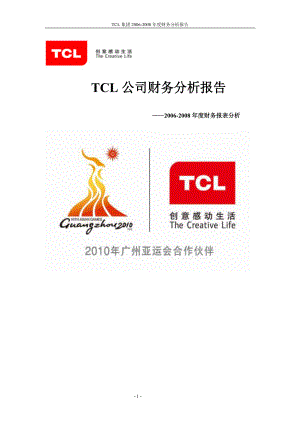 TCL公司财务分析报告(doc 30页).docx