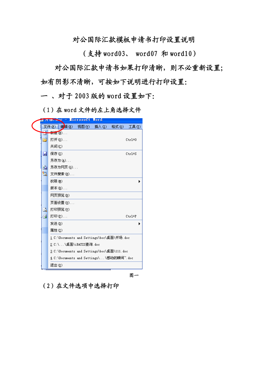 对公某银行境外汇款模板打印设置说明.docx_第1页