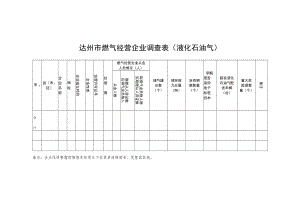 达州市燃气经营企业调查表液化石油气.docx