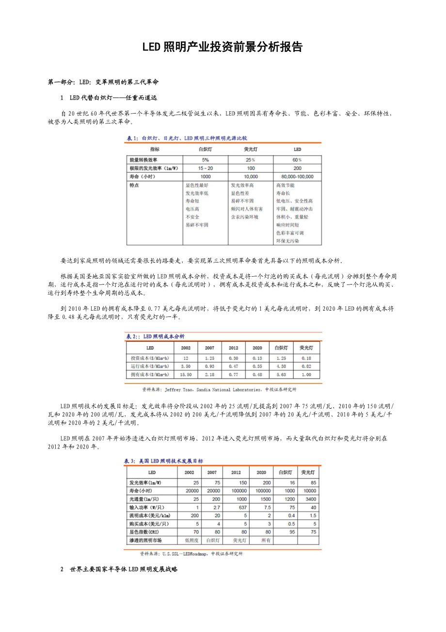 LED照明产业投资前景分析报告.docx_第1页