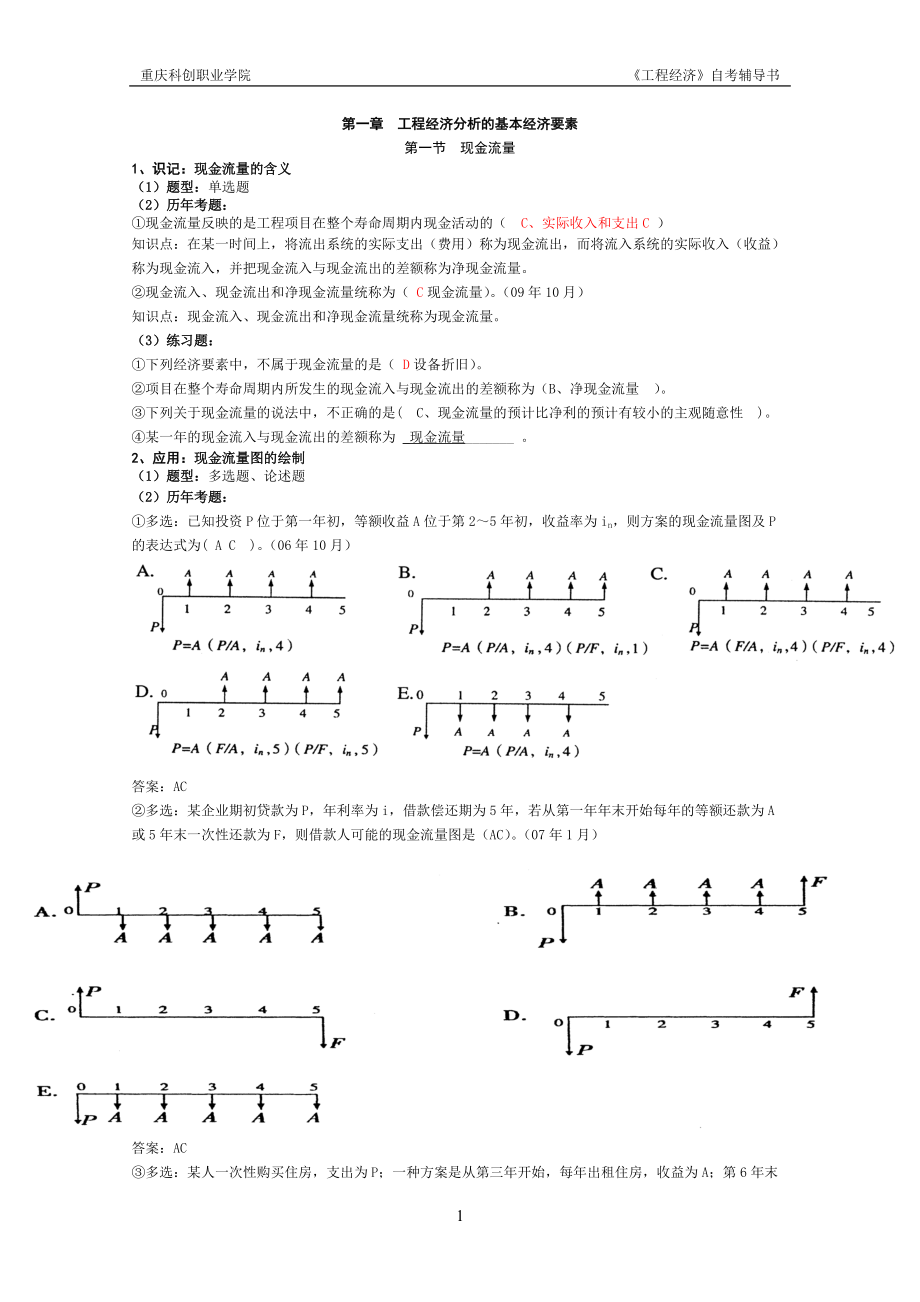 工程经济自考辅导手册(李林燕).docx_第1页