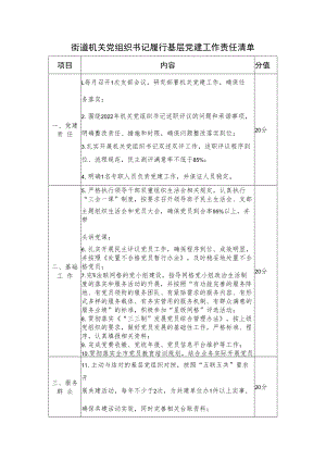 街道机关党组织书记履行基层党建工作责任清单.docx