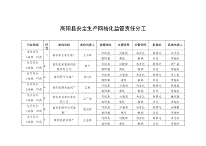 高阳县安全生产网格化监管责任分工.docx