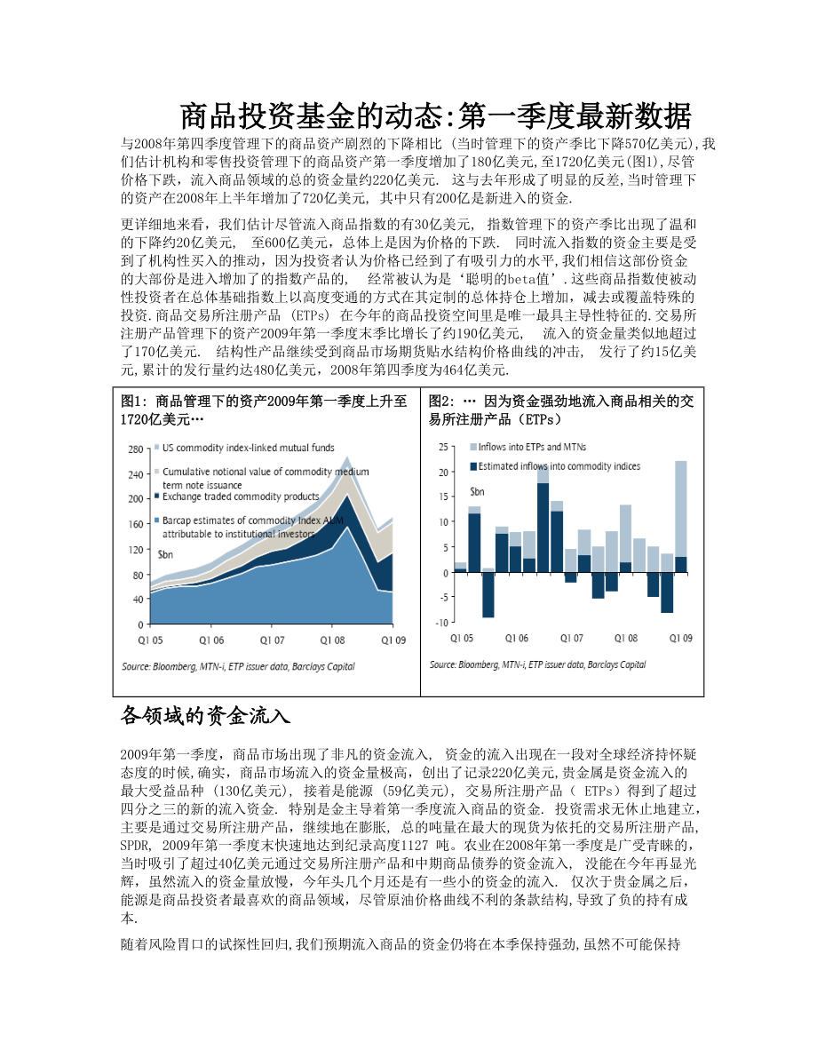 商品投资基金的动态介绍.docx_第1页