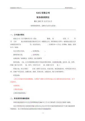 某公司财务报表附注(DOC 92页).docx