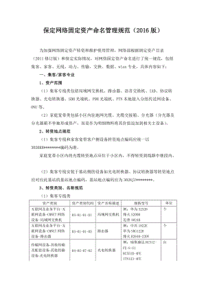 保定网络固定资产命名管理规范(XXXX版).docx