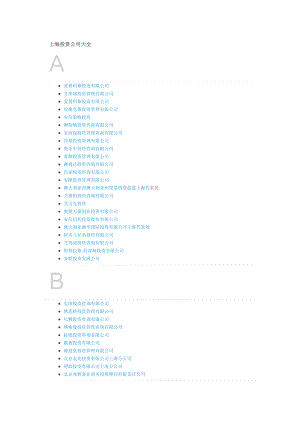 上海投资公司大全(DOC36页).doc