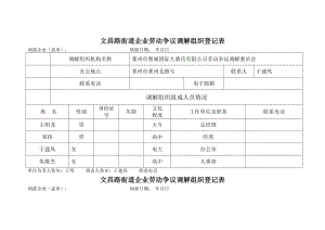 文昌路街道企业劳动争议调解组织登记表.doc