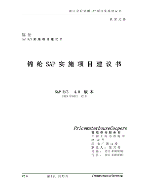 金轮集团SAP项目建议书.docx