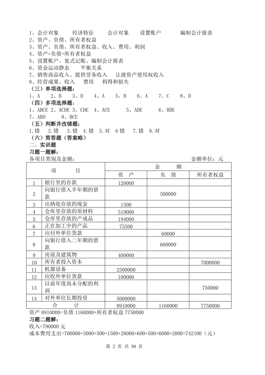 财务会计与基础实训管理知识分析练习.docx_第2页