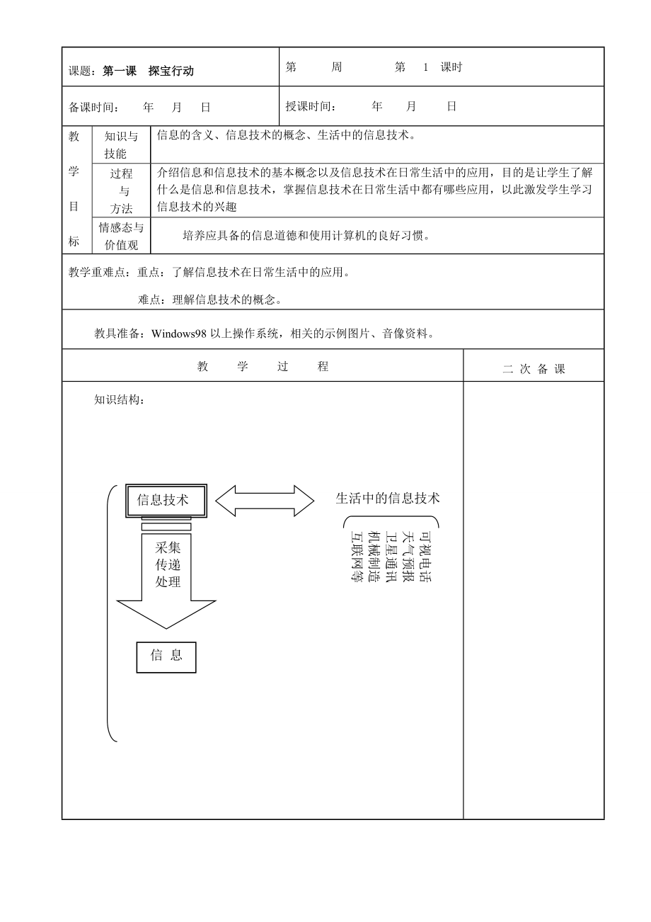 龙教版第一册信息技术计算机培训教案.docx_第1页