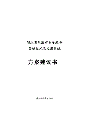 电子政务应用系统及建议方案书.docx