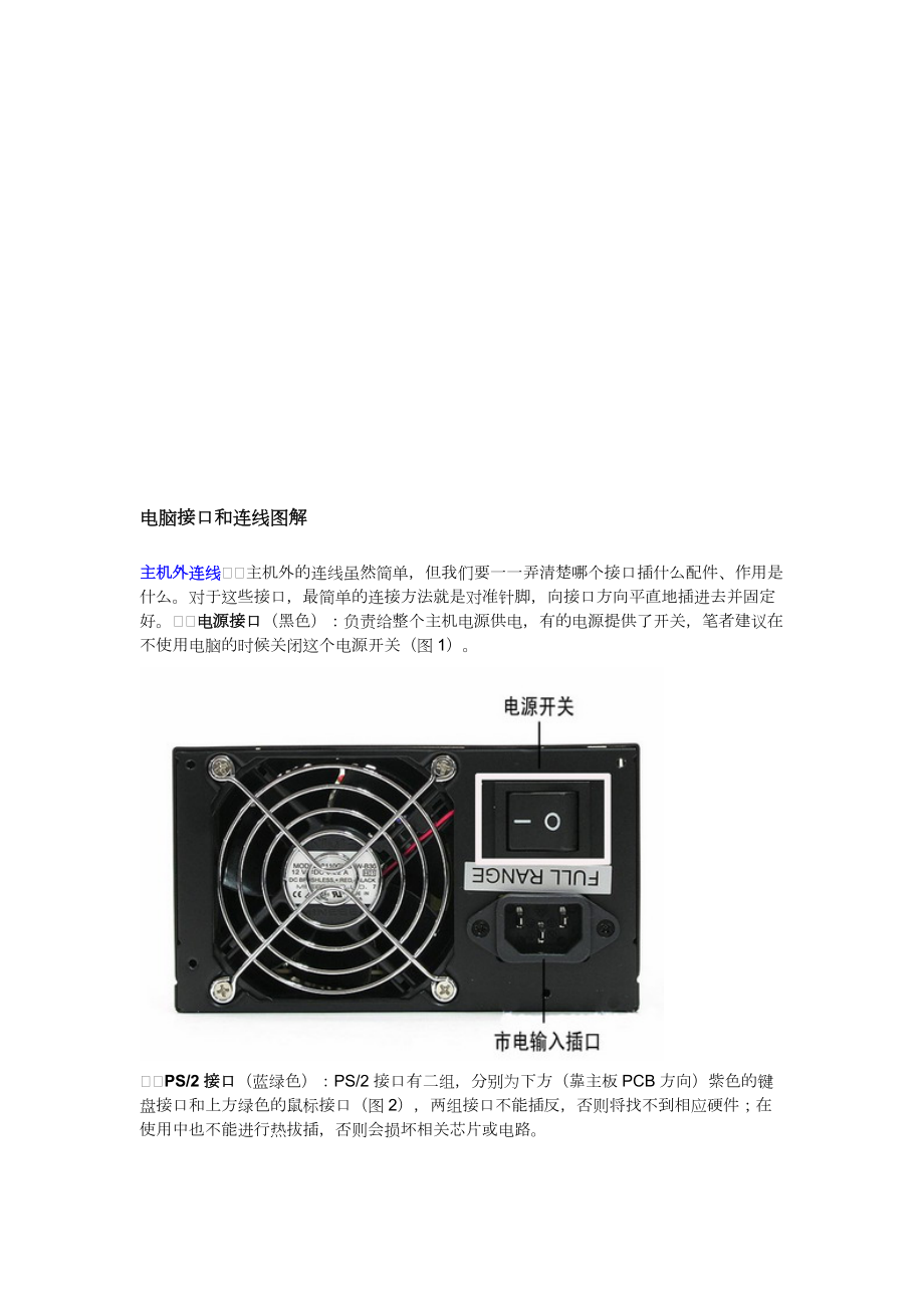 电脑接口与连线图解.docx_第1页