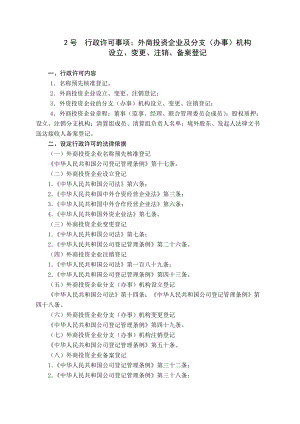 行政许可事项外商投资企业及分支(办事)机构.docx