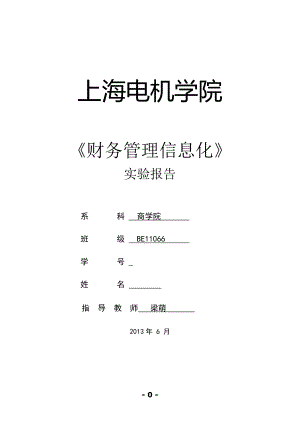 财务管理信息化实训报告.docx