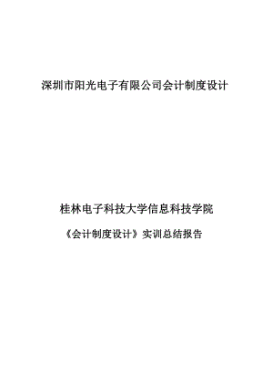 阳光公司会计制度设计.docx