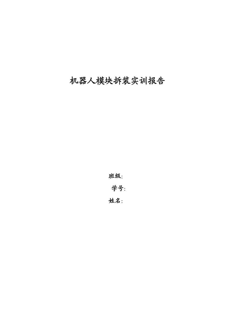 机器人实训报告4.docx_第1页