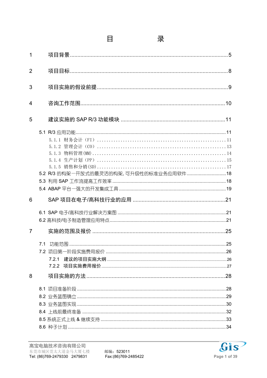 某某SAP项目实施建议(GIS).docx_第1页