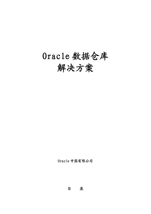 Oracle数据仓库解决方案.docx