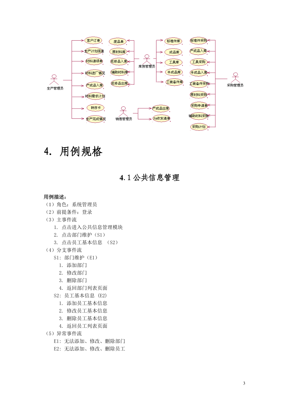 0ERP系统需求规格说明书(教学示例模板).docx_第3页