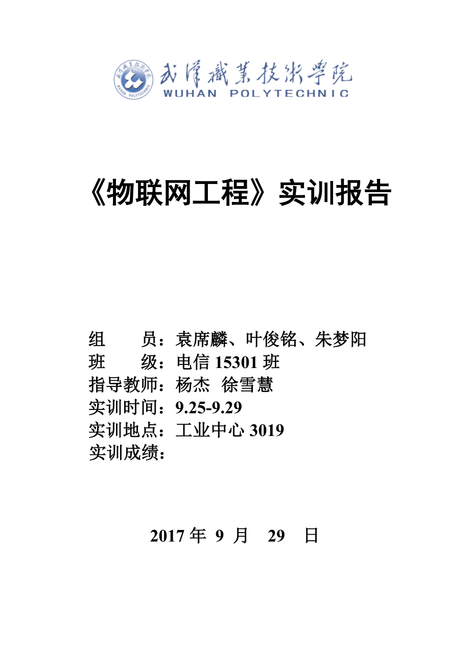 物联网工程实训报告.docx_第1页