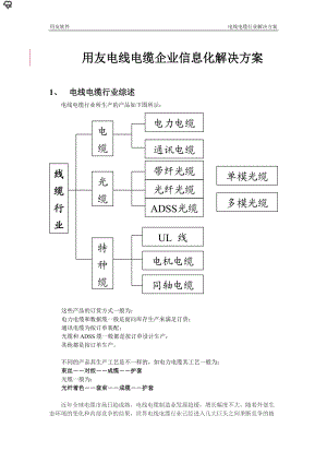 用友电线电缆企业信息化解决方案.docx