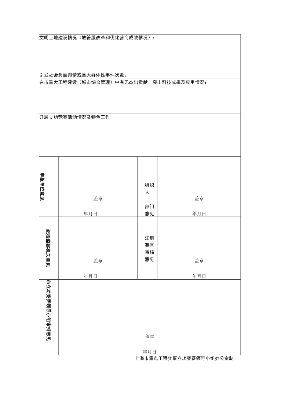 2022年度上海市重点工程实事立功竞赛金杯公司推荐审批表.docx_第2页