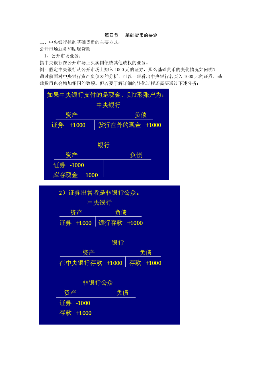 货币银行学讲义：基础货币的决定.docx_第1页