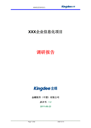 企业信息化项目调研报告.docx