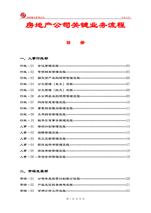 房地产公司关键业务流程.docx