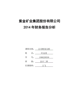 紫金矿业集团股份有限公司财务报告分析.docx