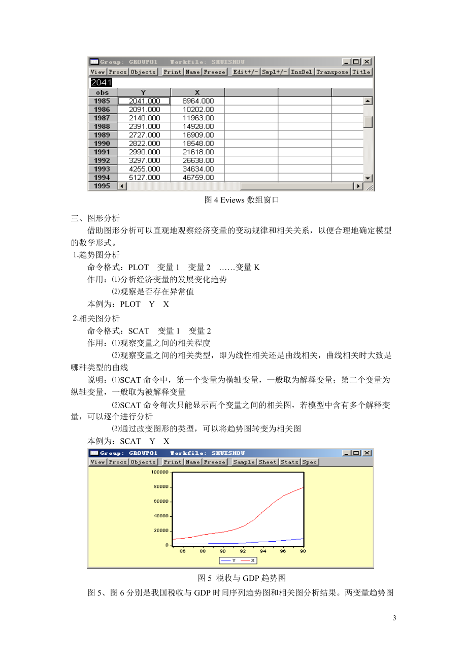 计量经济学实验教学案例实验二 一元回归模型.docx_第3页