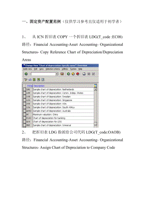 SAP+固定资产配置及操作手册.docx