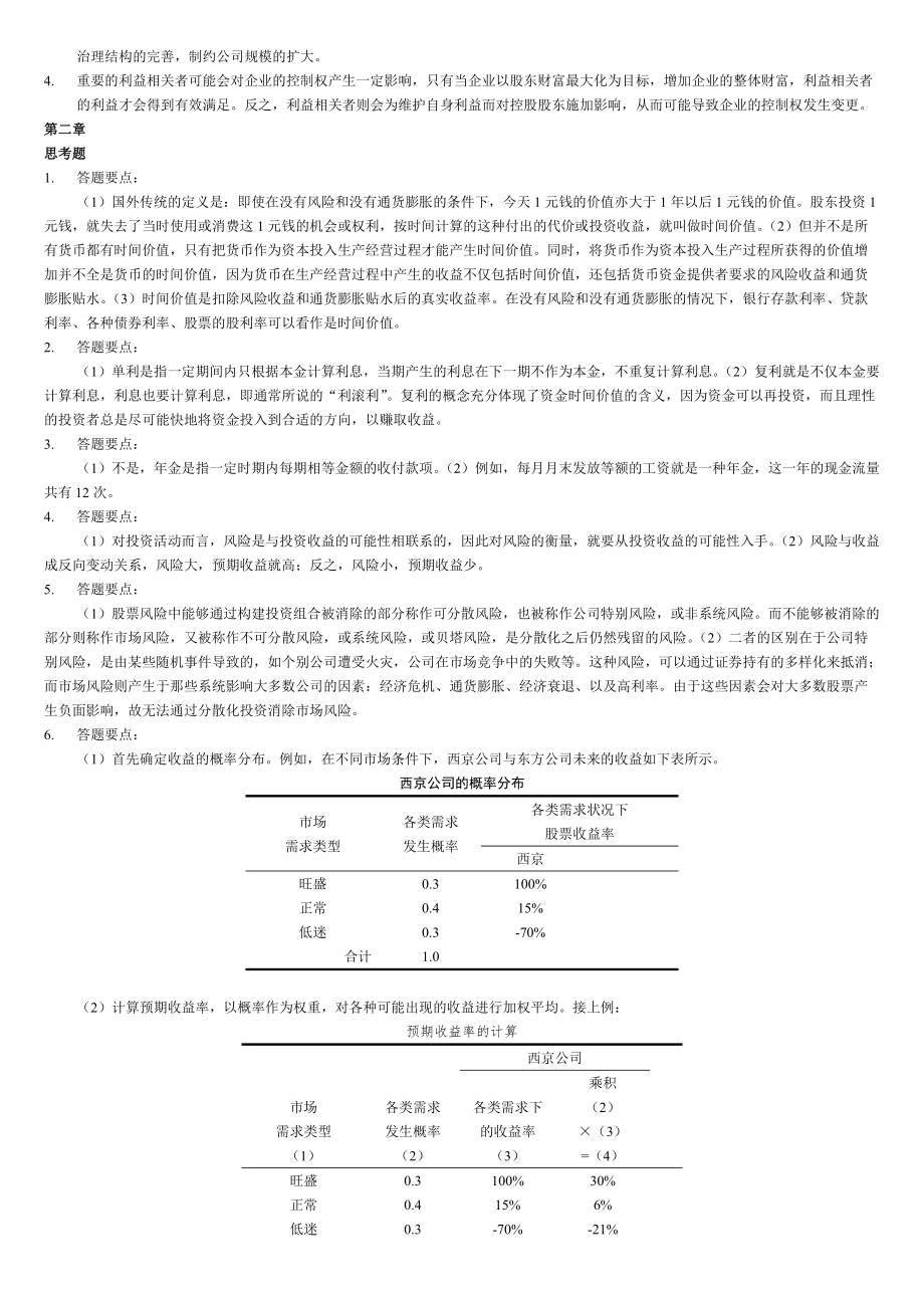 财务管理学及财务知识分析课后答案.docx_第2页