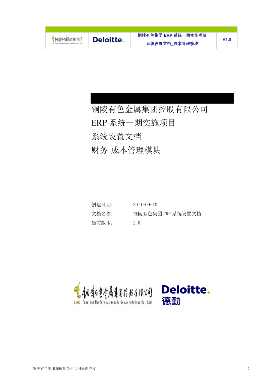 TNMG-ERP-BR100-系统设置文档-FIN-CST-V1.0（DOC51页）.docx_第1页