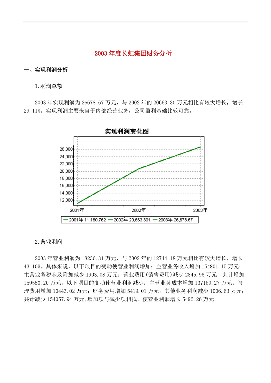 长虹集团某年度财务分析.docx_第1页