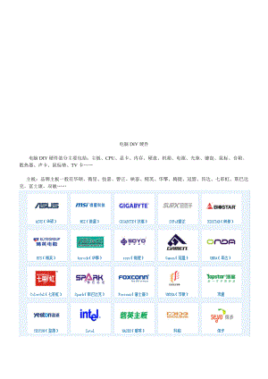 电脑DIY硬件简介.docx