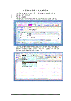 消费券会计帐收支处理范例.docx