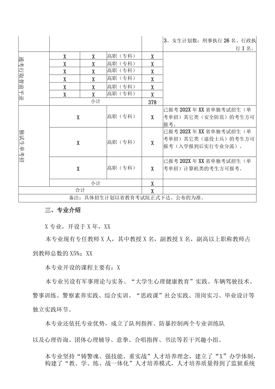 XX警官职业学院202X年招生简章（XX省）.docx_第2页
