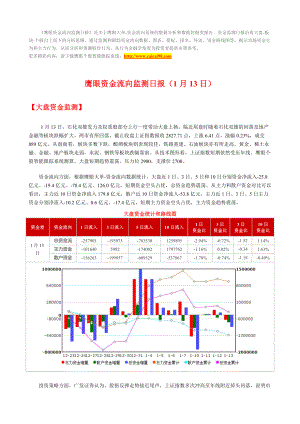 鹰眼个股跟踪--资金流向监测日报0113doc.docx