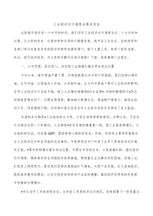 工业经济运行调度会要求发言.docx